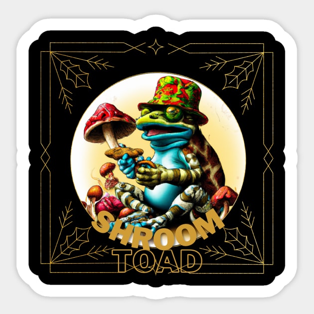 Hallucinogenic Shroom Toad Sticker by Blumammal